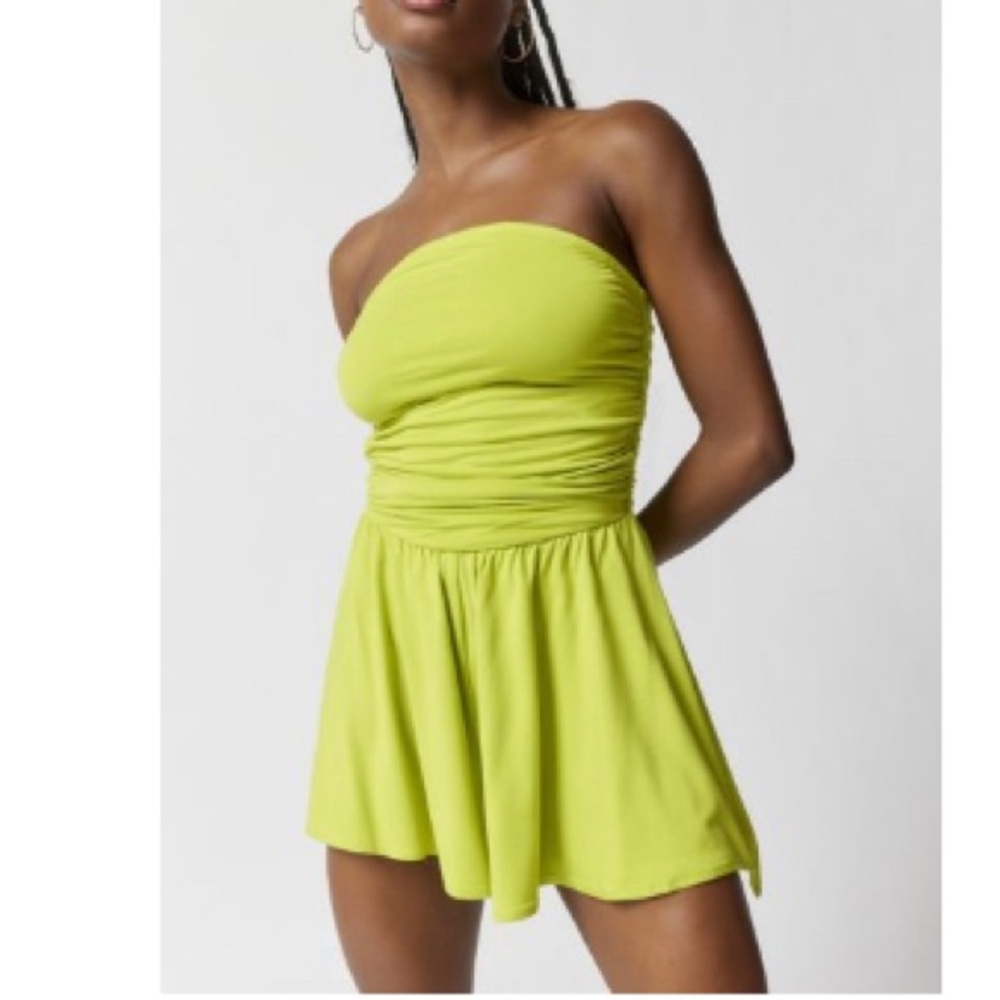 strapless romper urban outfitters